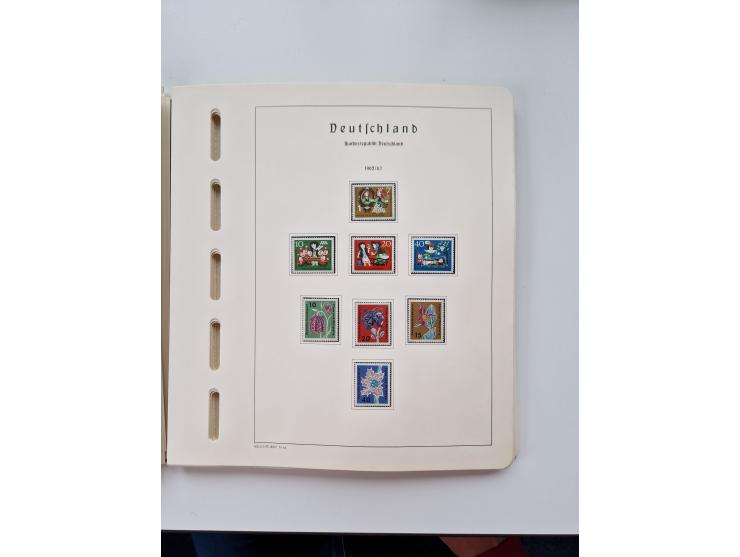 1945/87, vorwiegend postfrische bzw. gestempelte Sammlung, dabei Bund und Berlin doppelt, bis auf wenige jeweils komplett, au