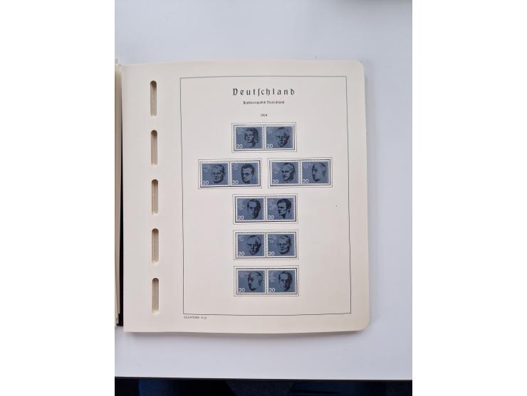 1945/87, vorwiegend postfrische bzw. gestempelte Sammlung, dabei Bund und Berlin doppelt, bis auf wenige jeweils komplett, au