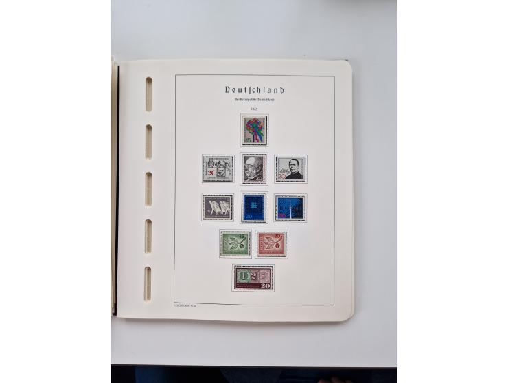 1945/87, vorwiegend postfrische bzw. gestempelte Sammlung, dabei Bund und Berlin doppelt, bis auf wenige jeweils komplett, au