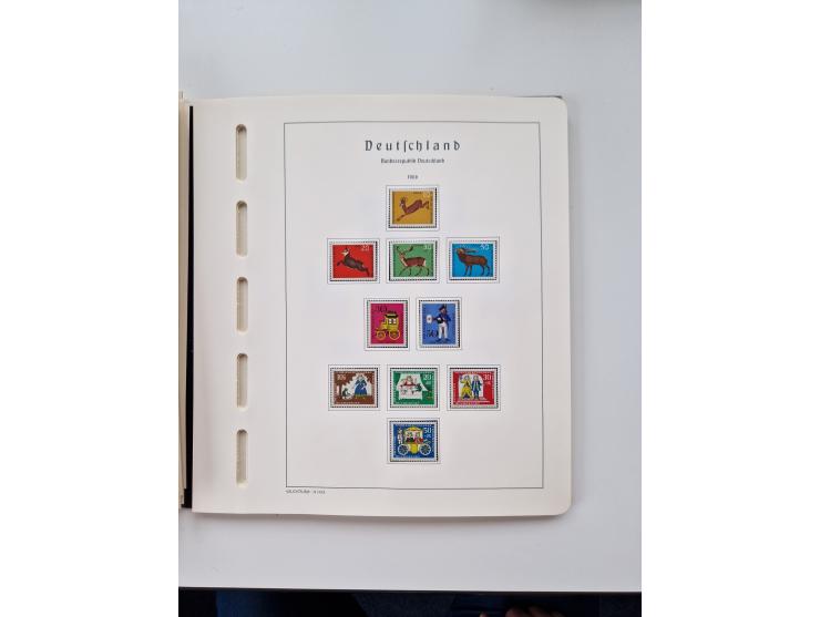 1945/87, vorwiegend postfrische bzw. gestempelte Sammlung, dabei Bund und Berlin doppelt, bis auf wenige jeweils komplett, au