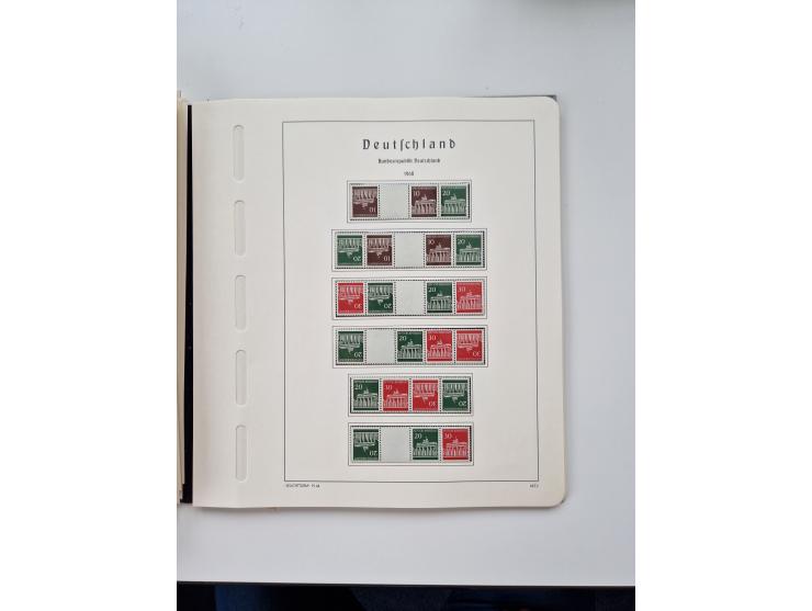 1945/87, vorwiegend postfrische bzw. gestempelte Sammlung, dabei Bund und Berlin doppelt, bis auf wenige jeweils komplett, au