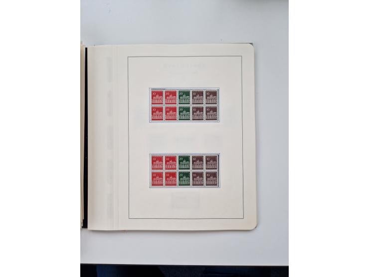 1945/87, vorwiegend postfrische bzw. gestempelte Sammlung, dabei Bund und Berlin doppelt, bis auf wenige jeweils komplett, au
