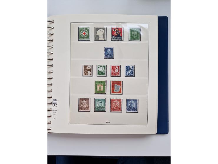 1945/87, vorwiegend postfrische bzw. gestempelte Sammlung, dabei Bund und Berlin doppelt, bis auf wenige jeweils komplett, au