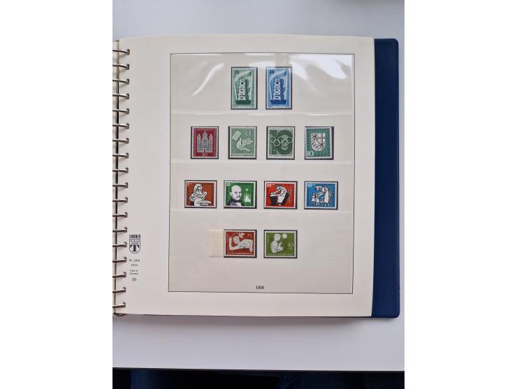 1945/87, vorwiegend postfrische bzw. gestempelte Sammlung, dabei Bund und Berlin doppelt, bis auf wenige jeweils komplett, au