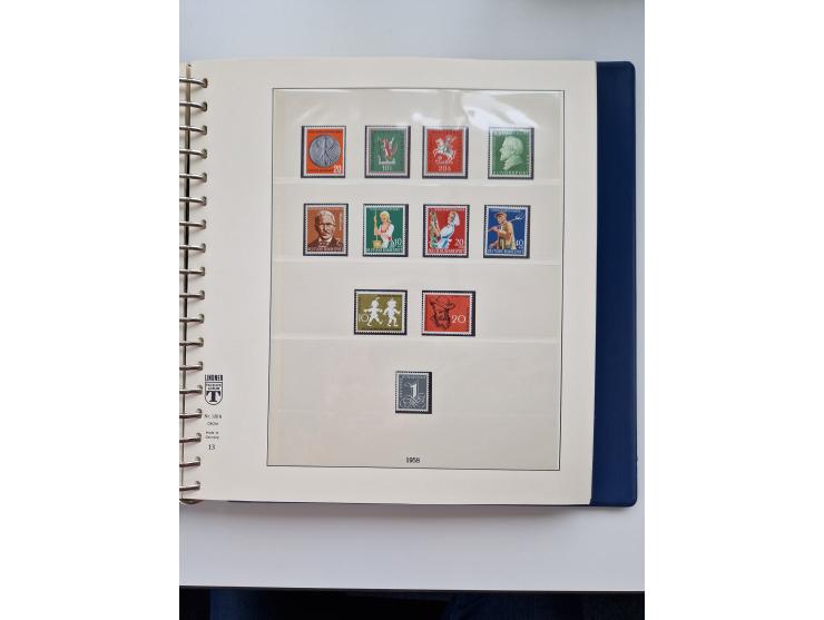 1945/87, vorwiegend postfrische bzw. gestempelte Sammlung, dabei Bund und Berlin doppelt, bis auf wenige jeweils komplett, au