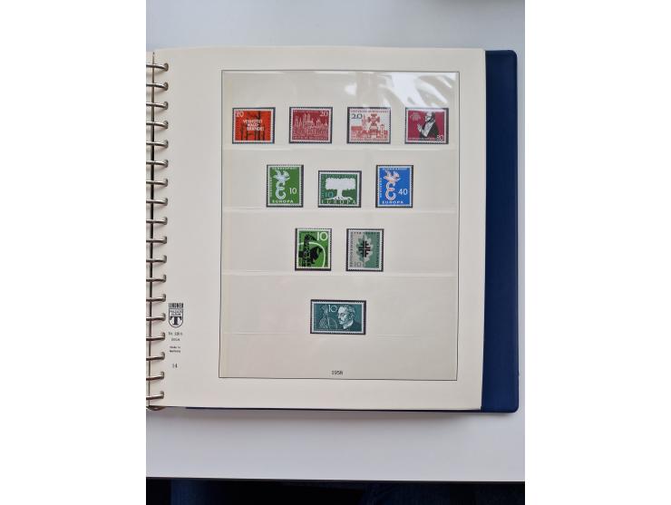 1945/87, vorwiegend postfrische bzw. gestempelte Sammlung, dabei Bund und Berlin doppelt, bis auf wenige jeweils komplett, au