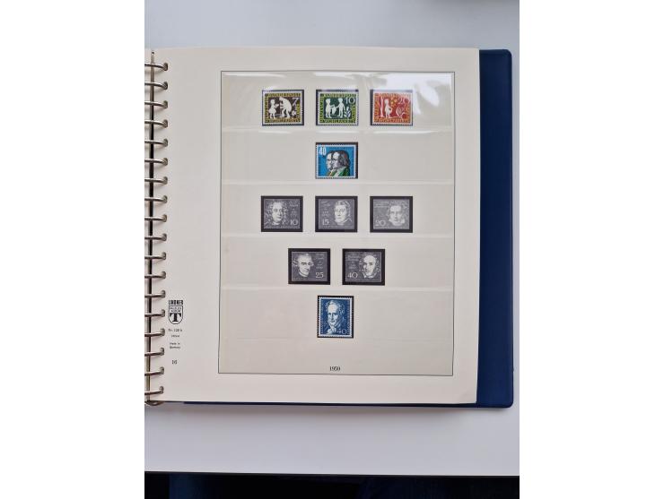 1945/87, vorwiegend postfrische bzw. gestempelte Sammlung, dabei Bund und Berlin doppelt, bis auf wenige jeweils komplett, au