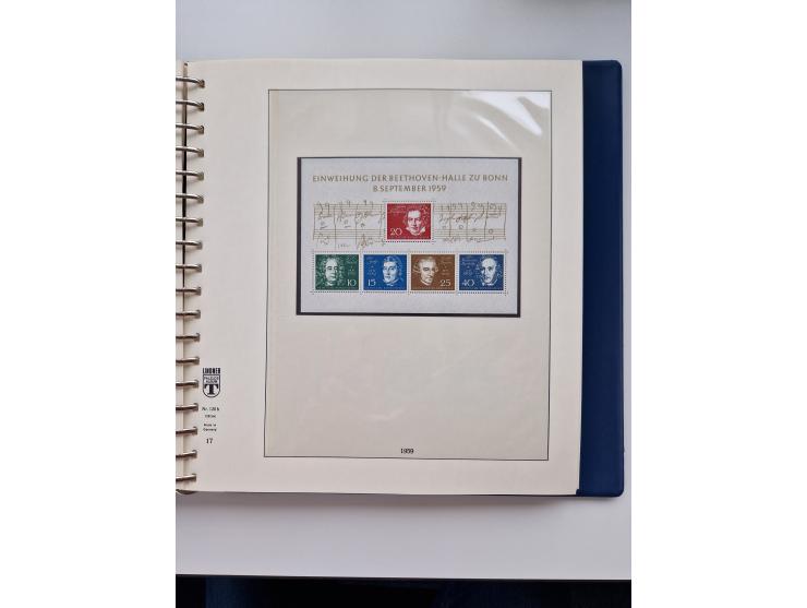 1945/87, vorwiegend postfrische bzw. gestempelte Sammlung, dabei Bund und Berlin doppelt, bis auf wenige jeweils komplett, au