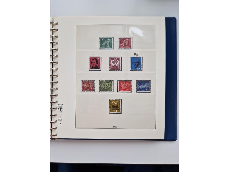 1945/87, vorwiegend postfrische bzw. gestempelte Sammlung, dabei Bund und Berlin doppelt, bis auf wenige jeweils komplett, au