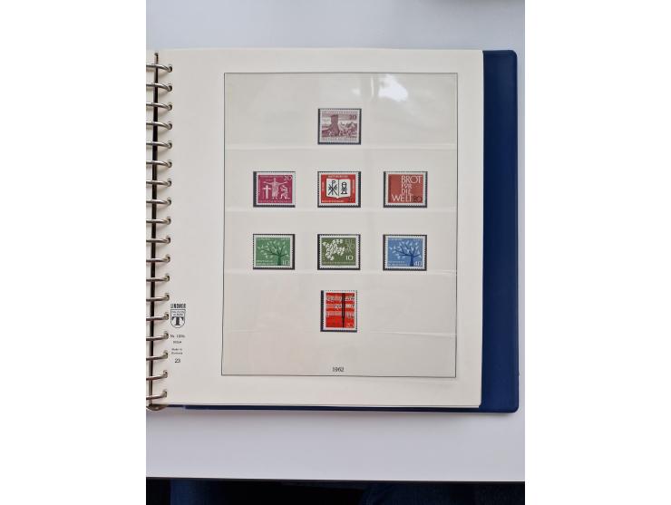 1945/87, vorwiegend postfrische bzw. gestempelte Sammlung, dabei Bund und Berlin doppelt, bis auf wenige jeweils komplett, au