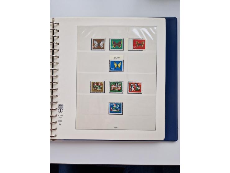 1945/87, vorwiegend postfrische bzw. gestempelte Sammlung, dabei Bund und Berlin doppelt, bis auf wenige jeweils komplett, au