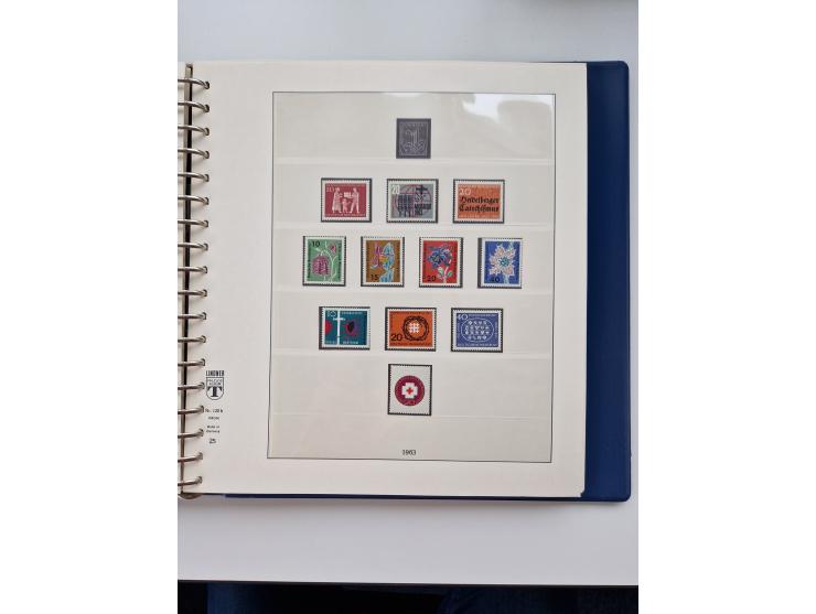 1945/87, vorwiegend postfrische bzw. gestempelte Sammlung, dabei Bund und Berlin doppelt, bis auf wenige jeweils komplett, au