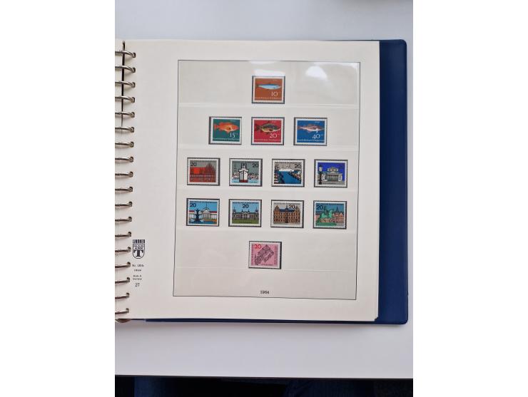 1945/87, vorwiegend postfrische bzw. gestempelte Sammlung, dabei Bund und Berlin doppelt, bis auf wenige jeweils komplett, au