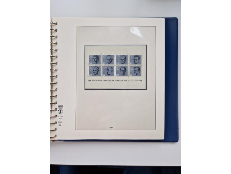 1945/87, vorwiegend postfrische bzw. gestempelte Sammlung, dabei Bund und Berlin doppelt, bis auf wenige jeweils komplett, au