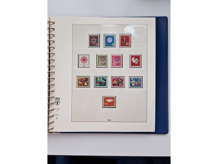 1945/87, vorwiegend postfrische bzw. gestempelte Sammlung, dabei Bund und Berlin doppelt, bis auf wenige jeweils komplett, au