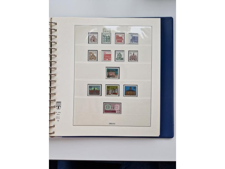 1945/87, vorwiegend postfrische bzw. gestempelte Sammlung, dabei Bund und Berlin doppelt, bis auf wenige jeweils komplett, au