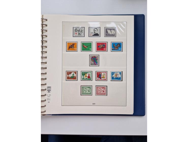 1945/87, vorwiegend postfrische bzw. gestempelte Sammlung, dabei Bund und Berlin doppelt, bis auf wenige jeweils komplett, au