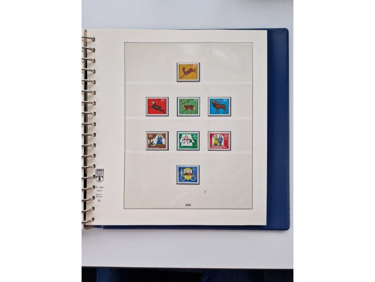 1945/87, vorwiegend postfrische bzw. gestempelte Sammlung, dabei Bund und Berlin doppelt, bis auf wenige jeweils komplett, au