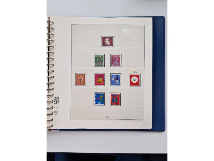 1945/87, vorwiegend postfrische bzw. gestempelte Sammlung, dabei Bund und Berlin doppelt, bis auf wenige jeweils komplett, au