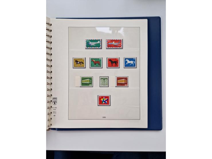 1945/87, vorwiegend postfrische bzw. gestempelte Sammlung, dabei Bund und Berlin doppelt, bis auf wenige jeweils komplett, au