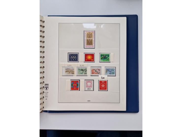 1945/87, vorwiegend postfrische bzw. gestempelte Sammlung, dabei Bund und Berlin doppelt, bis auf wenige jeweils komplett, au