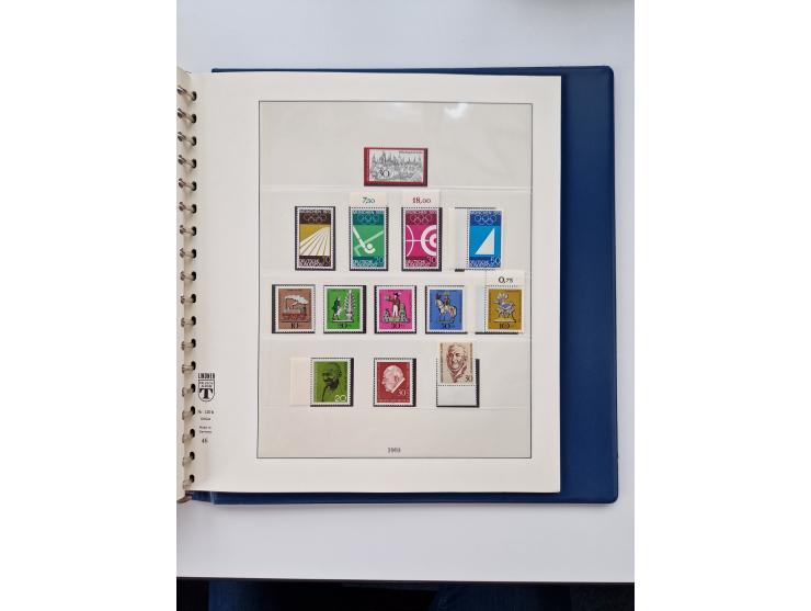 1945/87, vorwiegend postfrische bzw. gestempelte Sammlung, dabei Bund und Berlin doppelt, bis auf wenige jeweils komplett, au