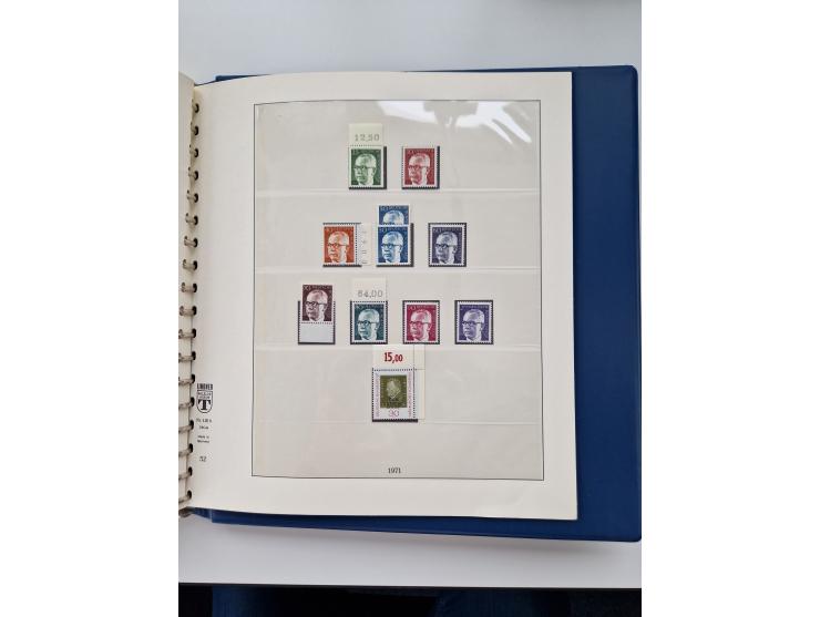 1945/87, vorwiegend postfrische bzw. gestempelte Sammlung, dabei Bund und Berlin doppelt, bis auf wenige jeweils komplett, au