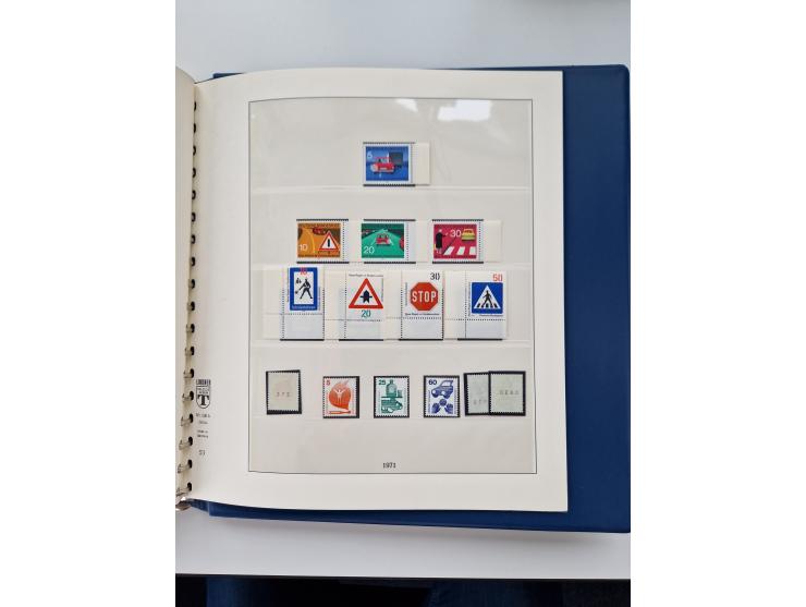 1945/87, vorwiegend postfrische bzw. gestempelte Sammlung, dabei Bund und Berlin doppelt, bis auf wenige jeweils komplett, au