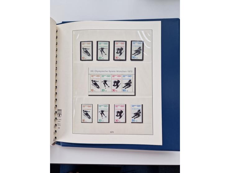 1945/87, vorwiegend postfrische bzw. gestempelte Sammlung, dabei Bund und Berlin doppelt, bis auf wenige jeweils komplett, au