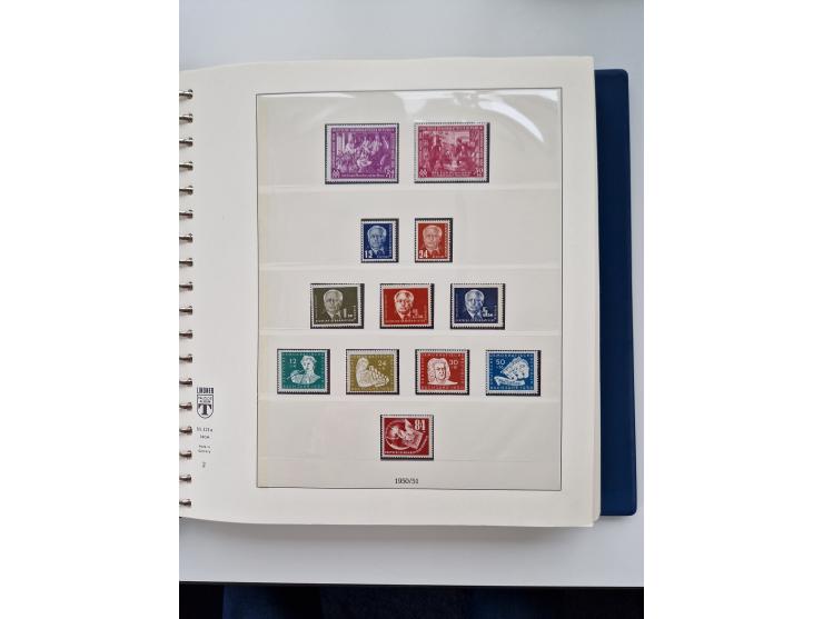 1945/87, vorwiegend postfrische bzw. gestempelte Sammlung, dabei Bund und Berlin doppelt, bis auf wenige jeweils komplett, au