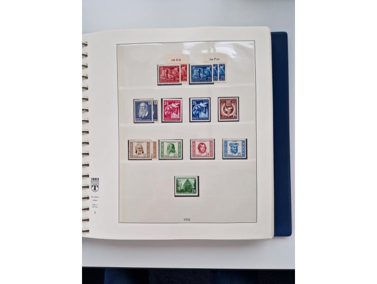 1945/87, vorwiegend postfrische bzw. gestempelte Sammlung, dabei Bund und Berlin doppelt, bis auf wenige jeweils komplett, au