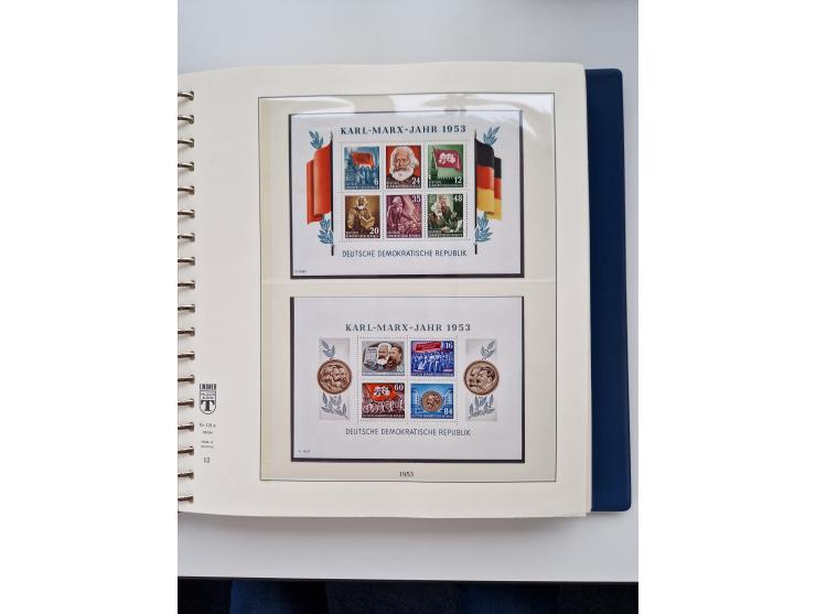 1945/87, vorwiegend postfrische bzw. gestempelte Sammlung, dabei Bund und Berlin doppelt, bis auf wenige jeweils komplett, au