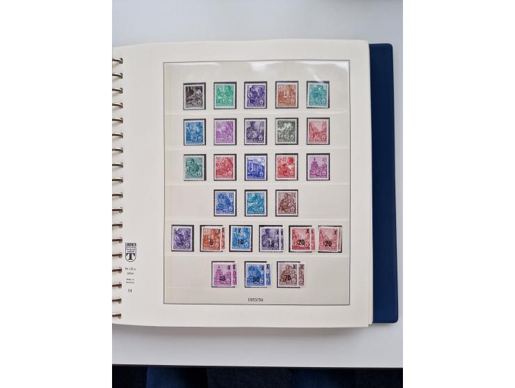 1945/87, vorwiegend postfrische bzw. gestempelte Sammlung, dabei Bund und Berlin doppelt, bis auf wenige jeweils komplett, au