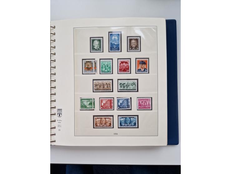 1945/87, vorwiegend postfrische bzw. gestempelte Sammlung, dabei Bund und Berlin doppelt, bis auf wenige jeweils komplett, au