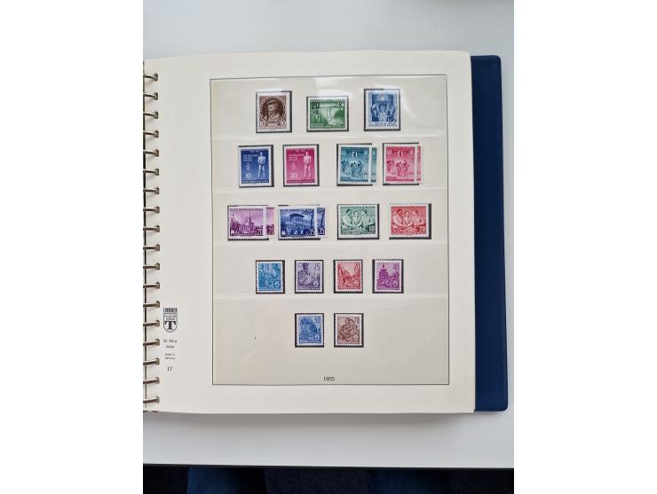 1945/87, vorwiegend postfrische bzw. gestempelte Sammlung, dabei Bund und Berlin doppelt, bis auf wenige jeweils komplett, au