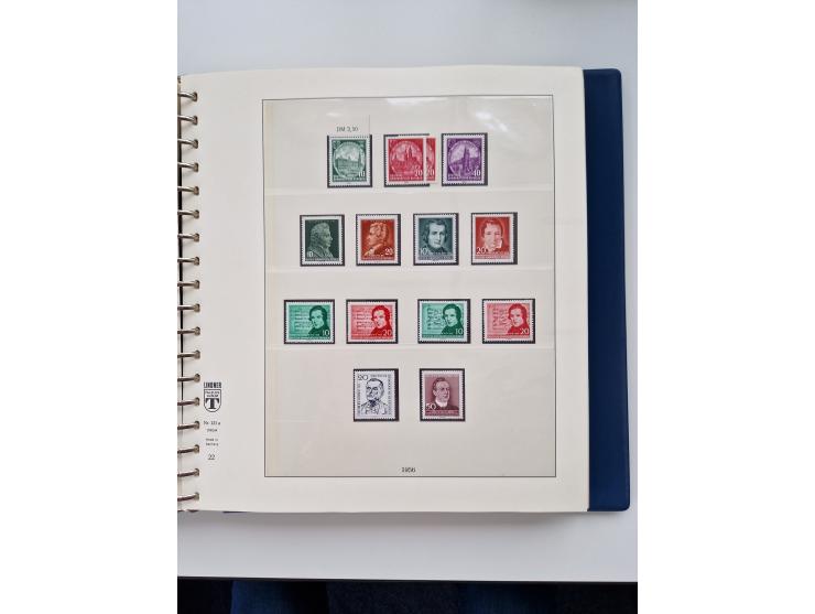 1945/87, vorwiegend postfrische bzw. gestempelte Sammlung, dabei Bund und Berlin doppelt, bis auf wenige jeweils komplett, au