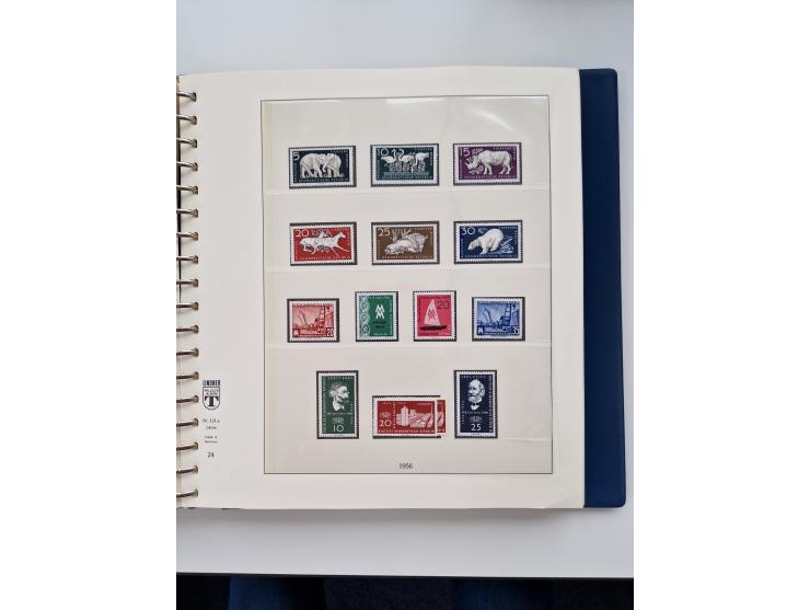 1945/87, vorwiegend postfrische bzw. gestempelte Sammlung, dabei Bund und Berlin doppelt, bis auf wenige jeweils komplett, au