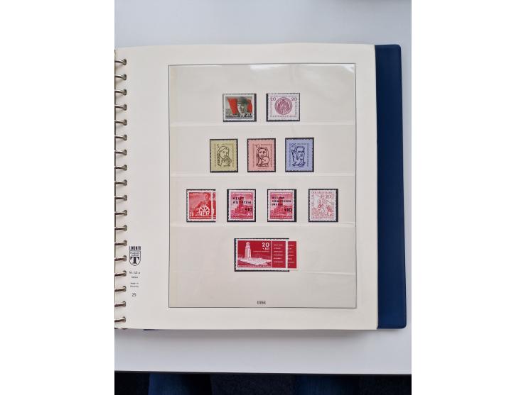 1945/87, vorwiegend postfrische bzw. gestempelte Sammlung, dabei Bund und Berlin doppelt, bis auf wenige jeweils komplett, au