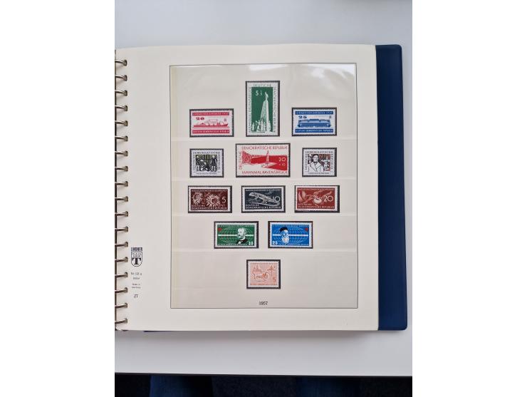 1945/87, vorwiegend postfrische bzw. gestempelte Sammlung, dabei Bund und Berlin doppelt, bis auf wenige jeweils komplett, au