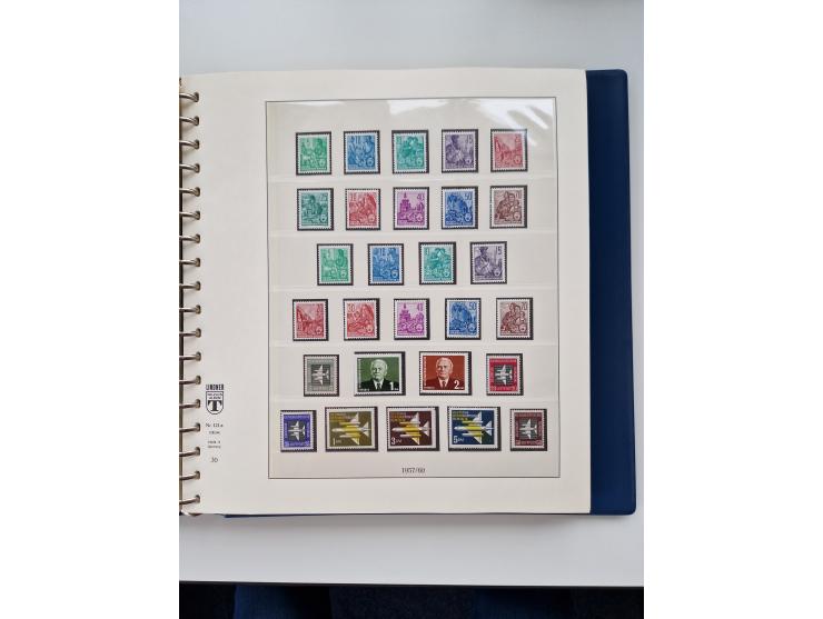 1945/87, vorwiegend postfrische bzw. gestempelte Sammlung, dabei Bund und Berlin doppelt, bis auf wenige jeweils komplett, au