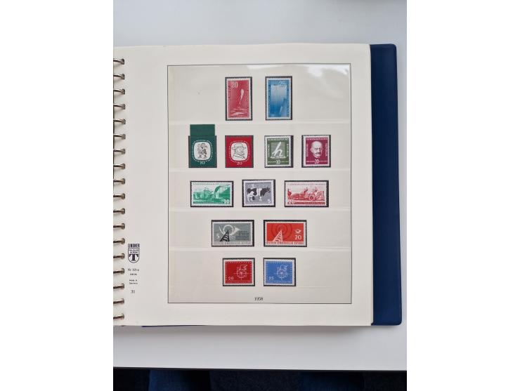 1945/87, vorwiegend postfrische bzw. gestempelte Sammlung, dabei Bund und Berlin doppelt, bis auf wenige jeweils komplett, au