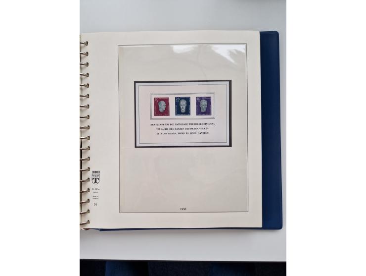 1945/87, vorwiegend postfrische bzw. gestempelte Sammlung, dabei Bund und Berlin doppelt, bis auf wenige jeweils komplett, au