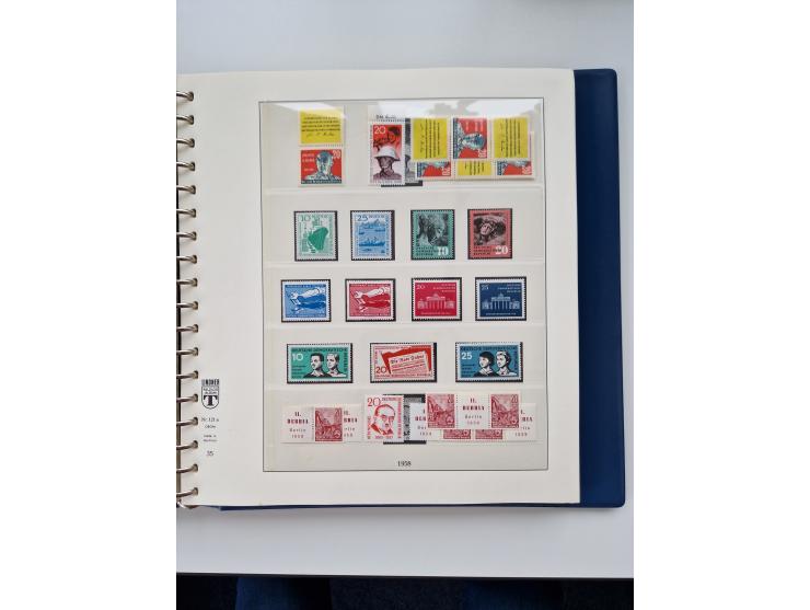 1945/87, vorwiegend postfrische bzw. gestempelte Sammlung, dabei Bund und Berlin doppelt, bis auf wenige jeweils komplett, au