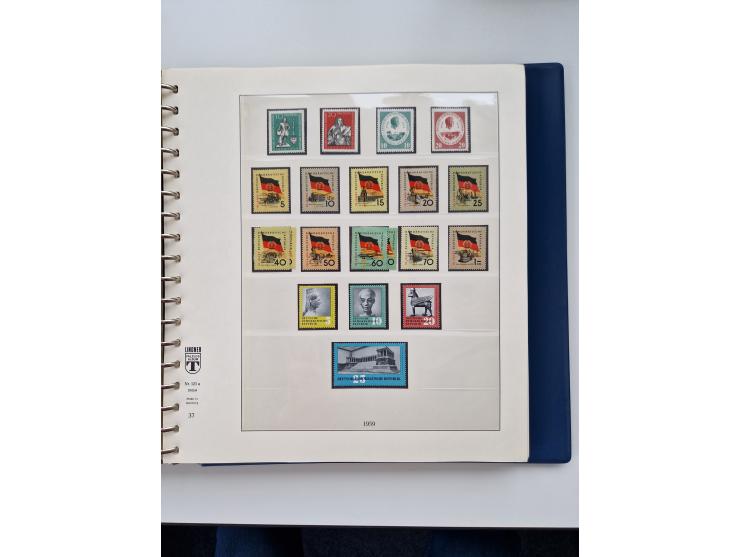 1945/87, vorwiegend postfrische bzw. gestempelte Sammlung, dabei Bund und Berlin doppelt, bis auf wenige jeweils komplett, au