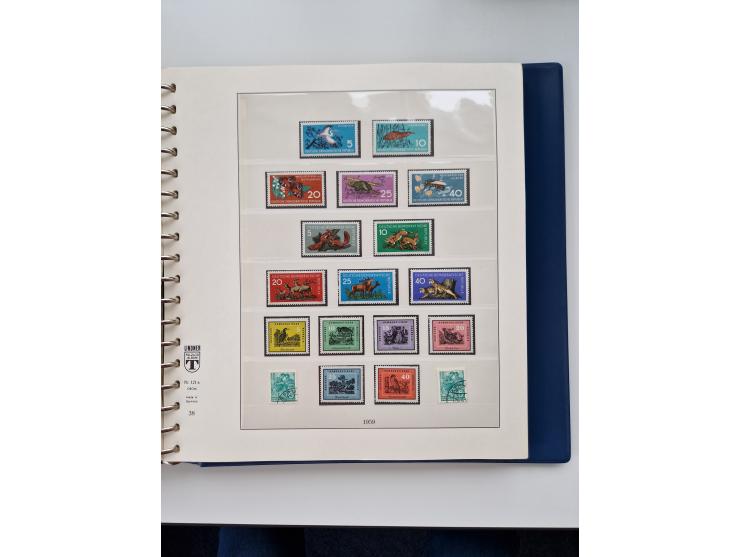 1945/87, vorwiegend postfrische bzw. gestempelte Sammlung, dabei Bund und Berlin doppelt, bis auf wenige jeweils komplett, au