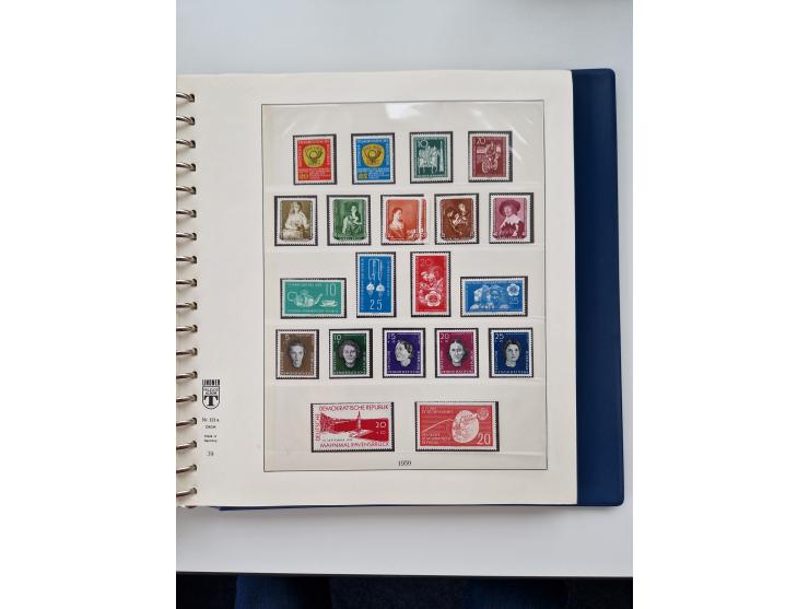 1945/87, vorwiegend postfrische bzw. gestempelte Sammlung, dabei Bund und Berlin doppelt, bis auf wenige jeweils komplett, au