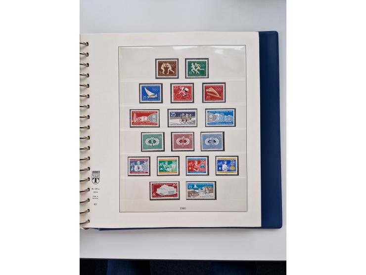 1945/87, vorwiegend postfrische bzw. gestempelte Sammlung, dabei Bund und Berlin doppelt, bis auf wenige jeweils komplett, au