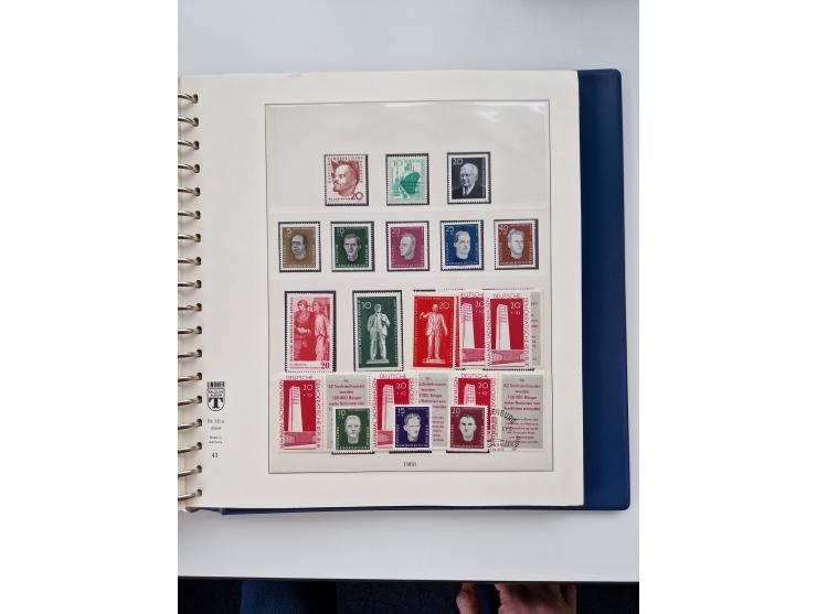 1945/87, vorwiegend postfrische bzw. gestempelte Sammlung, dabei Bund und Berlin doppelt, bis auf wenige jeweils komplett, au