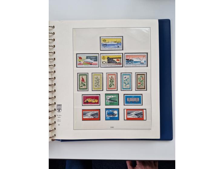 1945/87, vorwiegend postfrische bzw. gestempelte Sammlung, dabei Bund und Berlin doppelt, bis auf wenige jeweils komplett, au