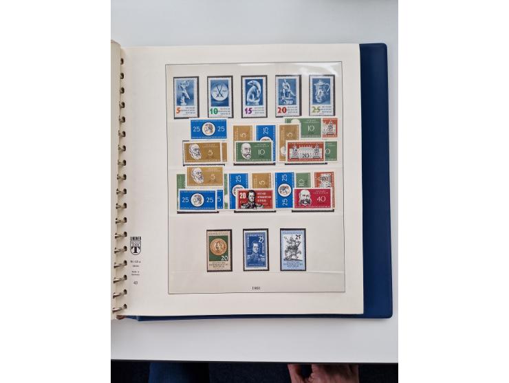 1945/87, vorwiegend postfrische bzw. gestempelte Sammlung, dabei Bund und Berlin doppelt, bis auf wenige jeweils komplett, au